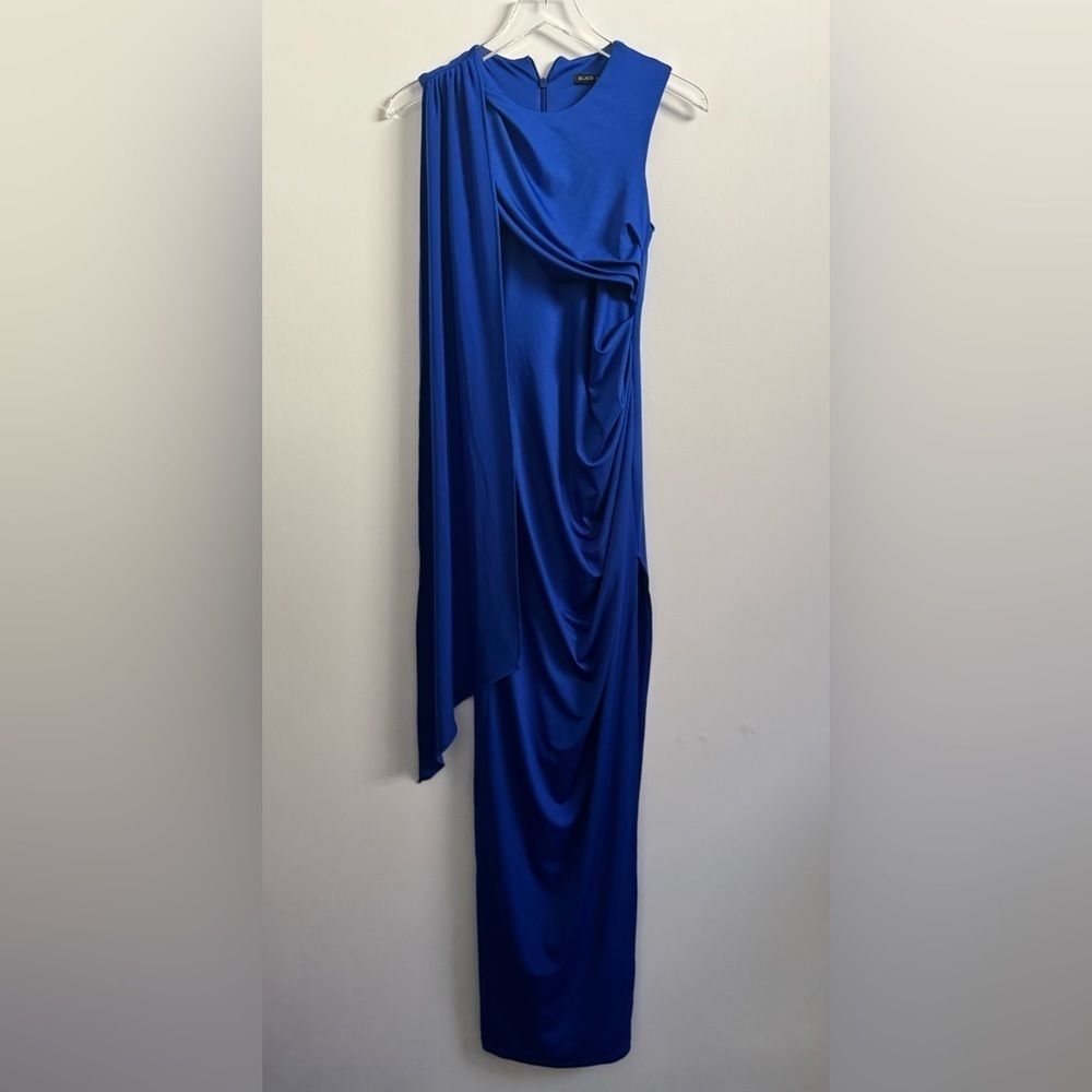 Black Halo Aruna Gown Blue Maxi Dress Size 0 B3100 - Picture 7 of 10